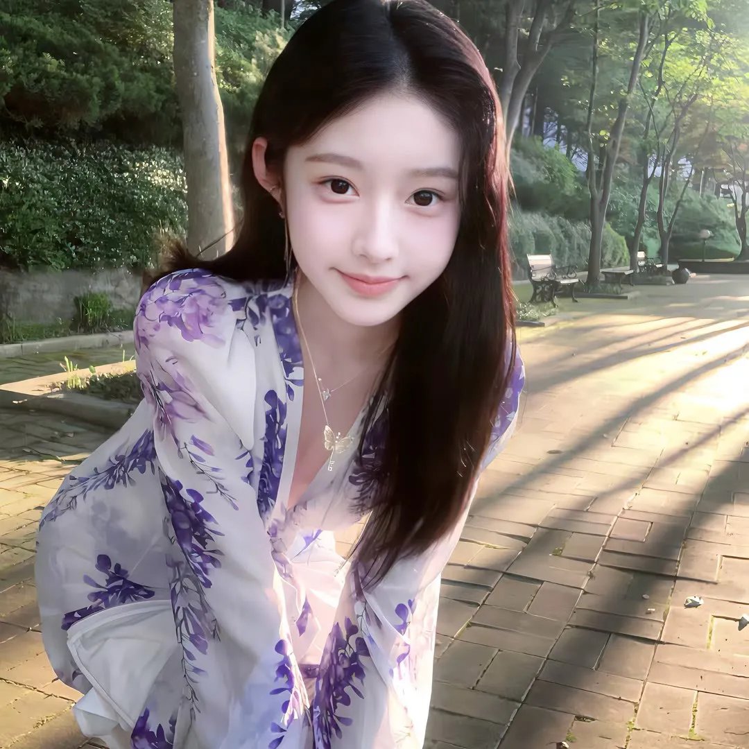 穿风信子蓝的少女海报